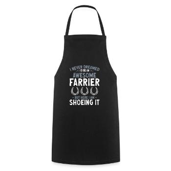 Farrier Horseshoe Horseshoeing - Cooking Apron - black - Front - AI Model Male 185 dark (185cm)