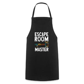 Escape Room - Kochschürze - Schwarz - Vorne - AI Model Male 185 dark (185cm)