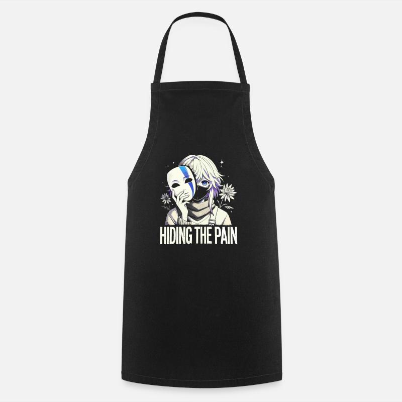 Art de l’anime et esthétique gothique pour la mode alternative - Tablier de cuisine - noir