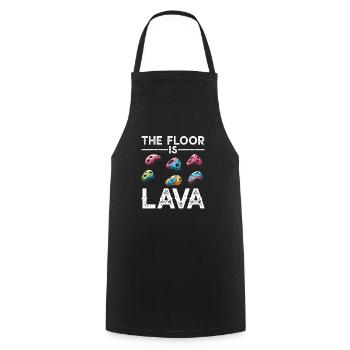 The ground is lava bouldering - Cooking Apron - black - Front - AI Model Male 185 dark (185cm)
