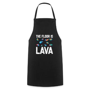 The ground is lava bouldering - Cooking Apron - black - Front - AI Model Male 185 dark (185cm)