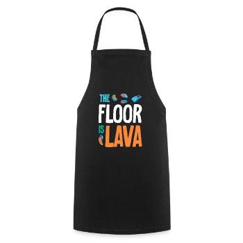 The ground is lava bouldering - Cooking Apron - black - Front - AI Model Male 185 dark (185cm)