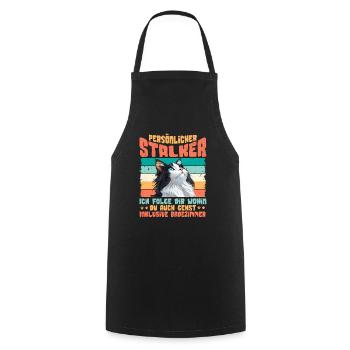 Turkish Van PERSONAL STALKER I FOLLOW YOU Funny - Cooking Apron - black - Front - AI Model Male 185 dark (185cm)