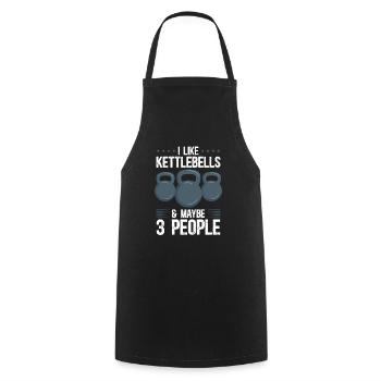 Kettlebell Workout Entraînement de fitness - Tablier de cuisine - noir - Devant - AI Model Male 185 dark (185cm)