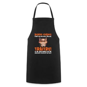 Départ Collègue Nouvel Emploi idée Cadeau Travail - Tablier de cuisine - noir - Devant - AI Model Male 185 dark (185cm)