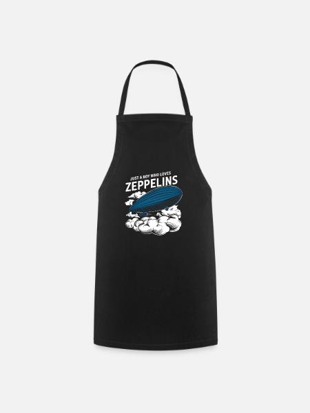 Luftschiff Zeppelin Geschenk - Kochschürze - Schwarz