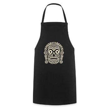 Aztec God Ancient Mythology Mictlantecuhtli - Cooking Apron - black - Front - AI Model Male 185 dark (185cm)
