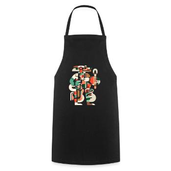 Dieu Maya Mythologie Maya Itzamna - Tablier de cuisine - noir - Devant - AI Model Male 185 dark (185cm)