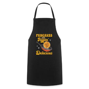 Pancake Breakfast Pancakes - Cooking Apron - black - Front - AI Model Male 185 dark (185cm)