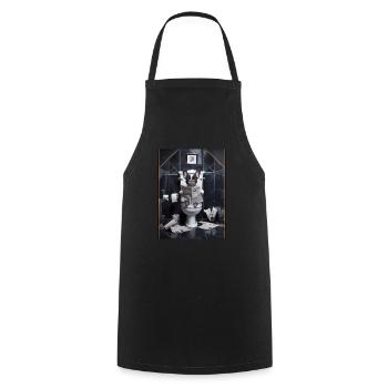 Frenchie Toilette Zeitung lesen Geschenk - Kochschürze - Schwarz - Vorne - AI Model Male 185 dark (185cm)
