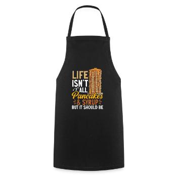 Pancake Breakfast Pancakes - Cooking Apron - black - Front - AI Model Male 185 dark (185cm)