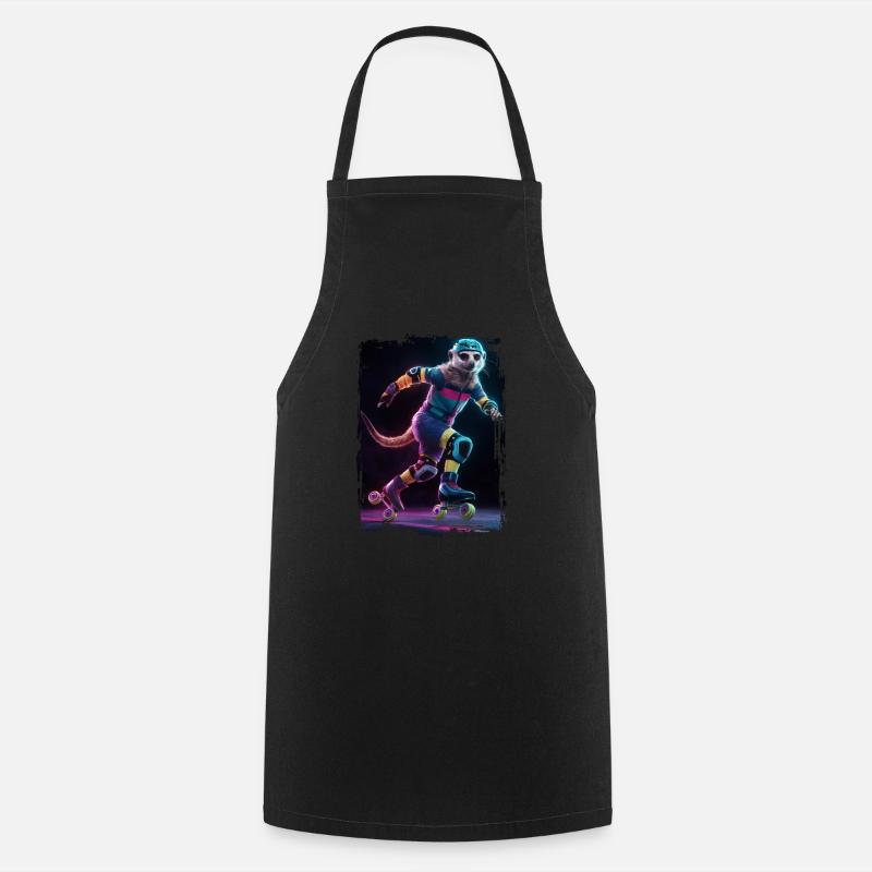 Erdmännchen Eiskunstlauf Geschenk - Kochschürze - Schwarz