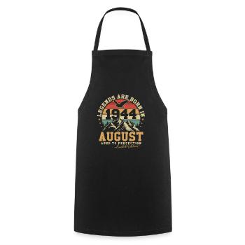 August 1944 Vintage Retro Geburtstag 1944 Geschenk - Tablier de cuisine - noir - Devant - AI Model Male 185 dark (185cm)