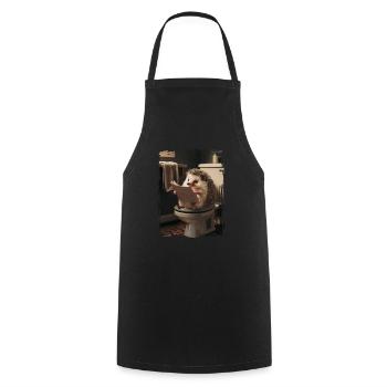 Igeltoilette Geschenk - Kochschürze - Schwarz - Vorne - AI Model Male 185 dark (185cm)