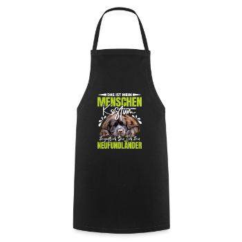 Newfie C’EST MON COSTUME HUMAIN JE SUIS UN - Tablier de cuisine - noir - Devant - AI Model Male 185 dark (185cm)