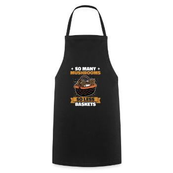 Mushroom picking so many mushrooms - Cooking Apron - black - Front - AI Model Male 185 dark (185cm)