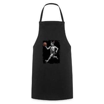 Hund spielt Basketball Geschenk - Kochschürze - Schwarz - Vorne - AI Model Male 185 dark (185cm)