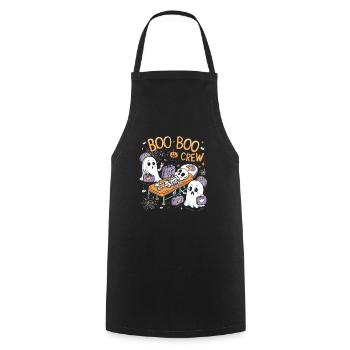 Boo Crew Halloween Nurse Ghost Skeleton Funny - Cooking Apron - black - Front - AI Model Male 185 dark (185cm)