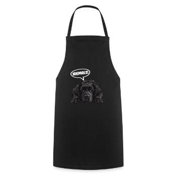 Terre-Neuve drôle JAMAIS ! Newfie Stur - Tablier de cuisine - noir - Devant - AI Model Male 185 dark (185cm)