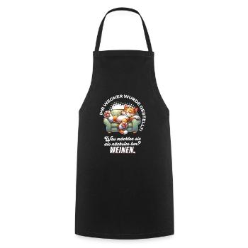 Fatigué Paresseux Je veux dormir Drôles de grognements matinaux - Tablier de cuisine - noir - Devant - AI Model Male 185 dark (185cm)