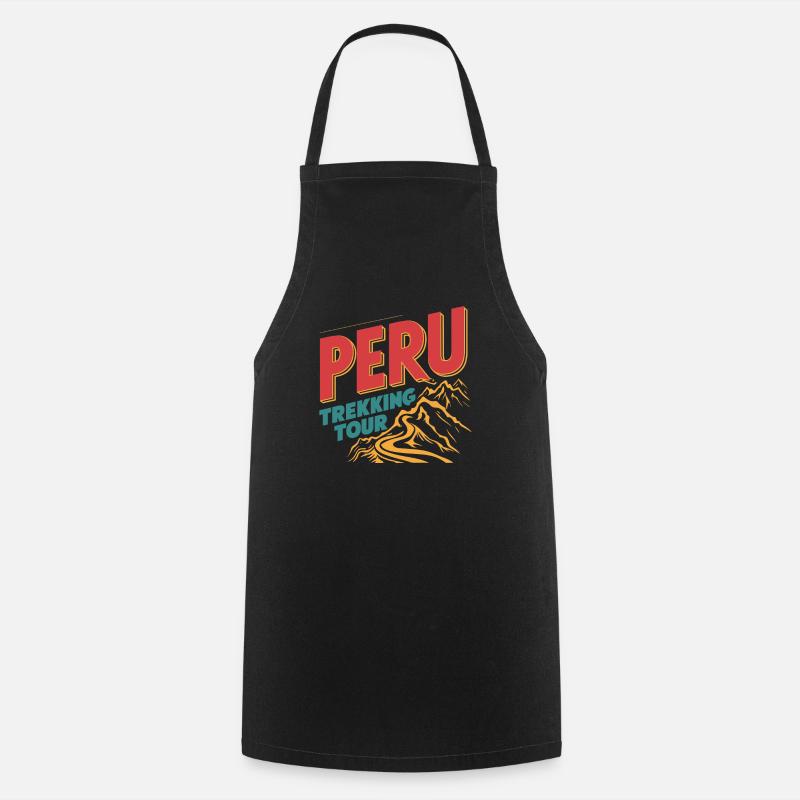 Pérou Trekking Aventure Paysage de montagne - Tablier de cuisine - noir