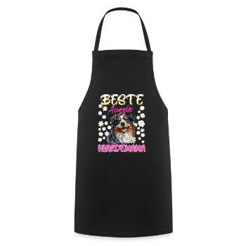 Australian Shepherd BEST AUSSIE DOG MOM - Cooking Apron - black - Front - AI Model Male 185 dark (185cm)