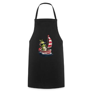 Obst Drachenfrucht Bootfahren Geschenk - Kochschürze - Schwarz - Vorne - AI Model Male 185 dark (185cm)