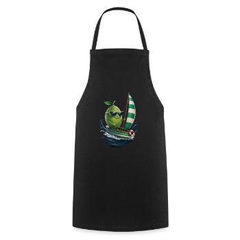 Frucht Limette Bootfahren Geschenk - Kochschürze - Schwarz - Vorne - AI Model Male 185 dark (185cm)