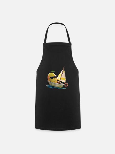 Obst Mango Bootfahren Geschenk - Kochschürze - Schwarz