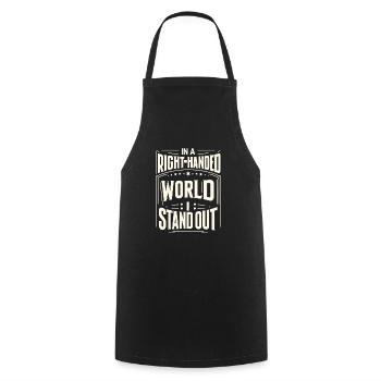 Linkshänder Lefty Left-hander Leftie Buddy - Cooking Apron - black - Front - AI Model Male 185 dark (185cm)
