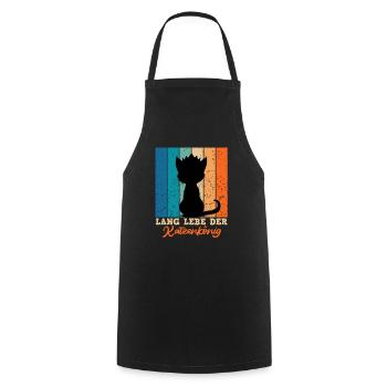 Siamkatzen LANG LEBE DER KATZENKÖNIG Siam Katzen - Kochschürze - Schwarz - Vorne - AI Model Male 185 dark (185cm)