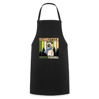 SIAMKATZEN SERVICE PERSONAL Siamkatze Besitzer - Kochschürze - Schwarz - Vorne - AI Model Male 185 dark (185cm)