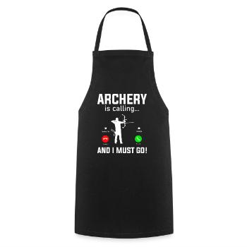 Archery Archer - Cooking Apron - black - Front - AI Model Male 185 dark (185cm)