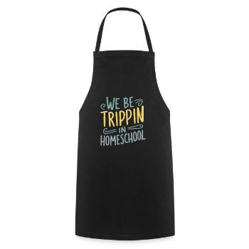Homeschool Mom Dad Family Life Community Journey - Cooking Apron - black - Front - AI Model Male 185 dark (185cm)