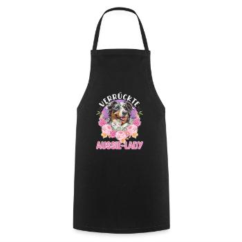 Berger Australien CRAZY AUSSIE LADY Fleurs - Tablier de cuisine - noir - Devant - AI Model Male 185 dark (185cm)