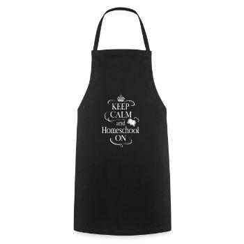 Homeschool Mom Dad Family Life Community Journey - Cooking Apron - black - Front - AI Model Male 185 dark (185cm)