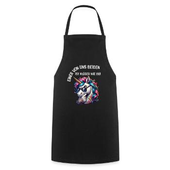 Funny One of us is smarter than you - Cooking Apron - black - Front - AI Model Male 185 dark (185cm)
