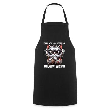Funny One of us is smarter than you - Cooking Apron - black - Front - AI Model Male 185 dark (185cm)