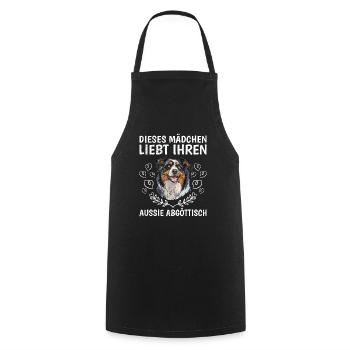 Berger australien CETTE FILLE L’AIME - Tablier de cuisine - noir - Devant - AI Model Male 185 dark (185cm)