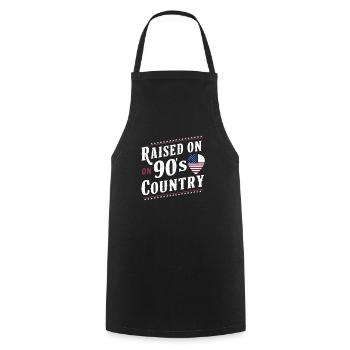 J’ai grandi avec la musique country des années 90 - Tablier de cuisine - noir - Devant - AI Model Male 185 dark (185cm)