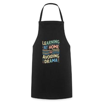 Homeschool Mom Dad Family Life Community Journey - Cooking Apron - black - Front - AI Model Male 185 dark (185cm)