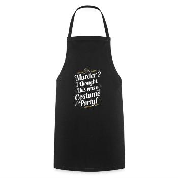 Meurtre Mystère Tenue De Dîner, Fête, Scène De Crime - Tablier de cuisine - noir - Devant - AI Model Male 185 dark (185cm)