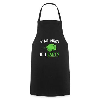fart farting farting farting - Cooking Apron - black - Front - AI Model Male 185 dark (185cm)