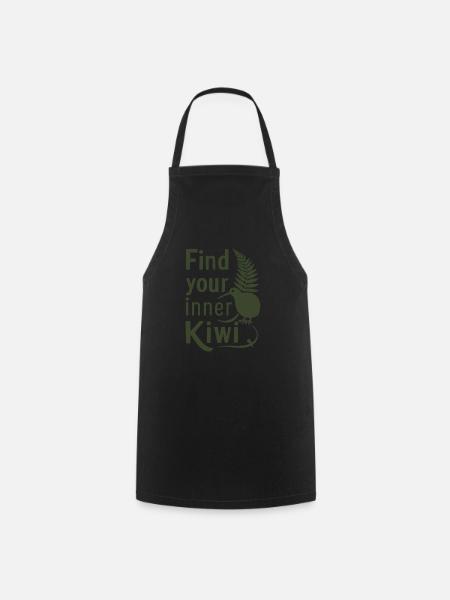 Finde Deinen Inneren Kiwi - Neuseeland Souvenir - Kochschürze - Schwarz
