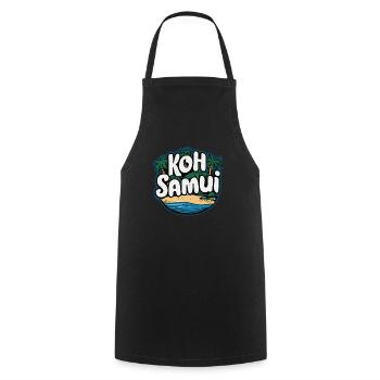 Koh Samui souvenir plage paradis - Tablier de cuisine - noir - Devant - AI Model Male 185 dark (185cm)