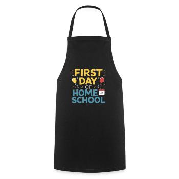 Homeschool Mom Dad Family Life Community Journey - Cooking Apron - black - Front - AI Model Male 185 dark (185cm)