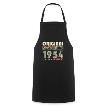 Original Since 1954 Vintage Birthday Gift - Cooking Apron - black - Front - AI Model Male 185 dark (185cm)