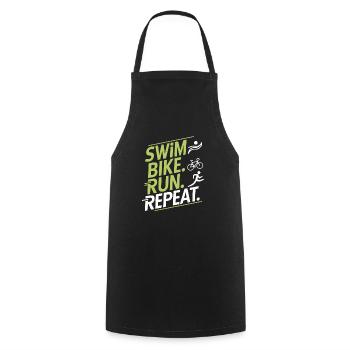 Triathlon Swim Bike Run Triathlete Sports Gift - Cooking Apron - black - Front - AI Model Male 185 dark (185cm)