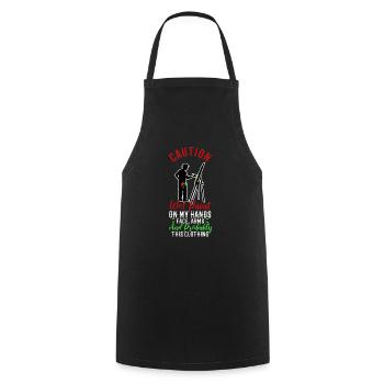 Wet paint - Cooking Apron - black - Front - AI Model Male 185 dark (185cm)