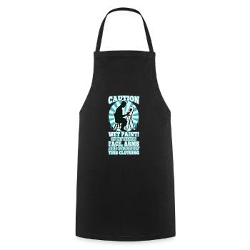 Wet paint - Cooking Apron - black - Front - AI Model Male 185 dark (185cm)